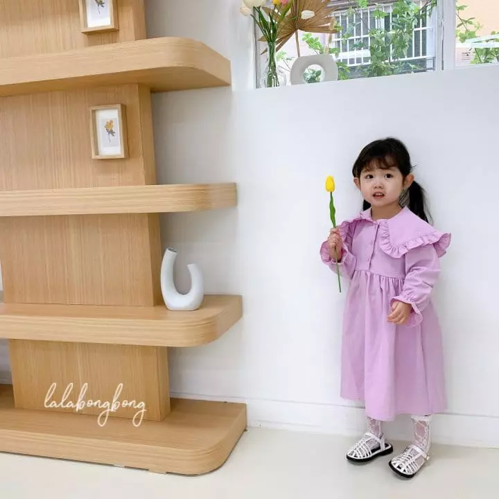 Lalabongbong - Korean Children Fashion - #Kfashion4kids - Barbie Collar One-piece - 11