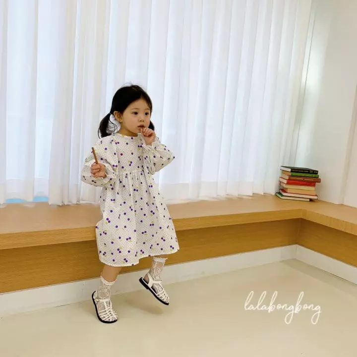 Lalabongbong - Korean Children Fashion - #Kfashion4kids - Cherry One-piece - 10