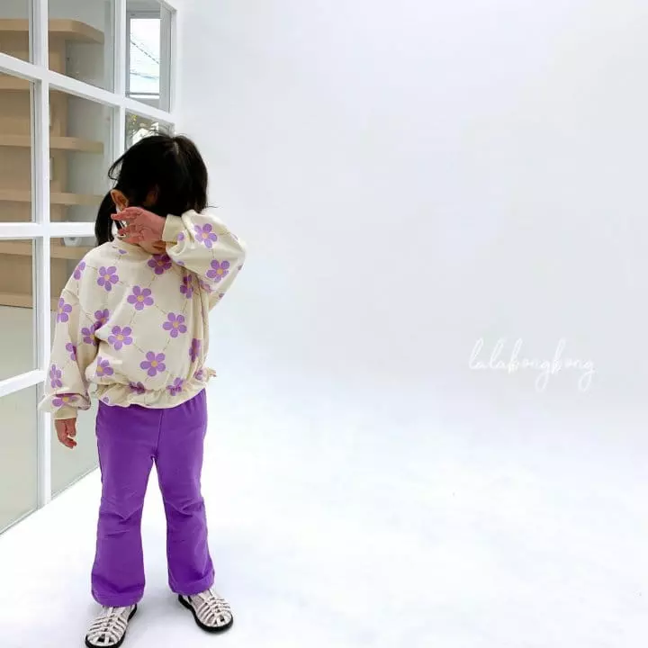 Lalabongbong - Korean Children Fashion - #Kfashion4kids - Floral Top Bottom Set - 8
