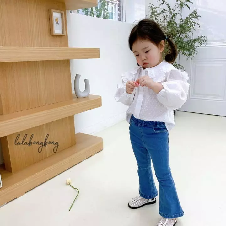 Lalabongbong - Korean Children Fashion - #Kfashion4kids - Lala Denim Bootscut Pants - 5