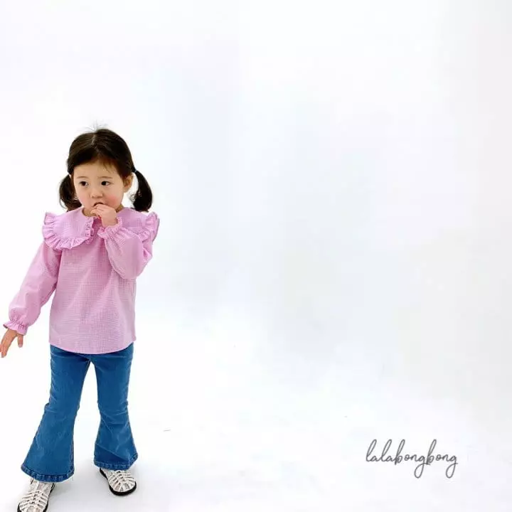 Lalabongbong - Korean Children Fashion - #kidzfashiontrend - Check Girl Blouse - 4