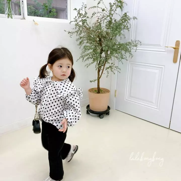 Lalabongbong - Korean Children Fashion - #Kfashion4kids - Dot Collar Blouse - 2