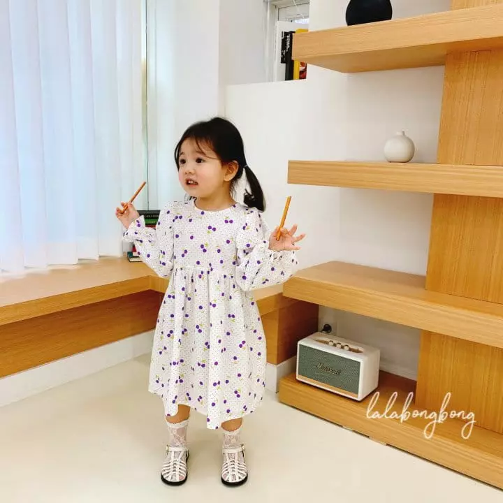 Lalabongbong - Korean Children Fashion - #childofig - Cherry One-piece