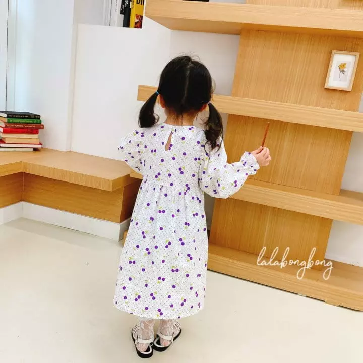 Lalabongbong - Korean Children Fashion - #childofig - Cherry One-piece - 2