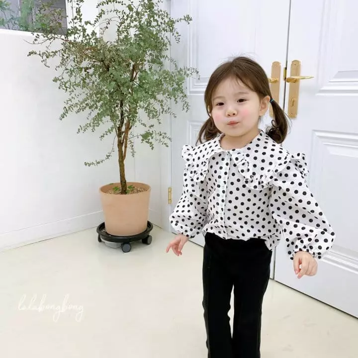 Lalabongbong - Korean Children Fashion - #childrensboutique - Dot Collar Blouse - 11