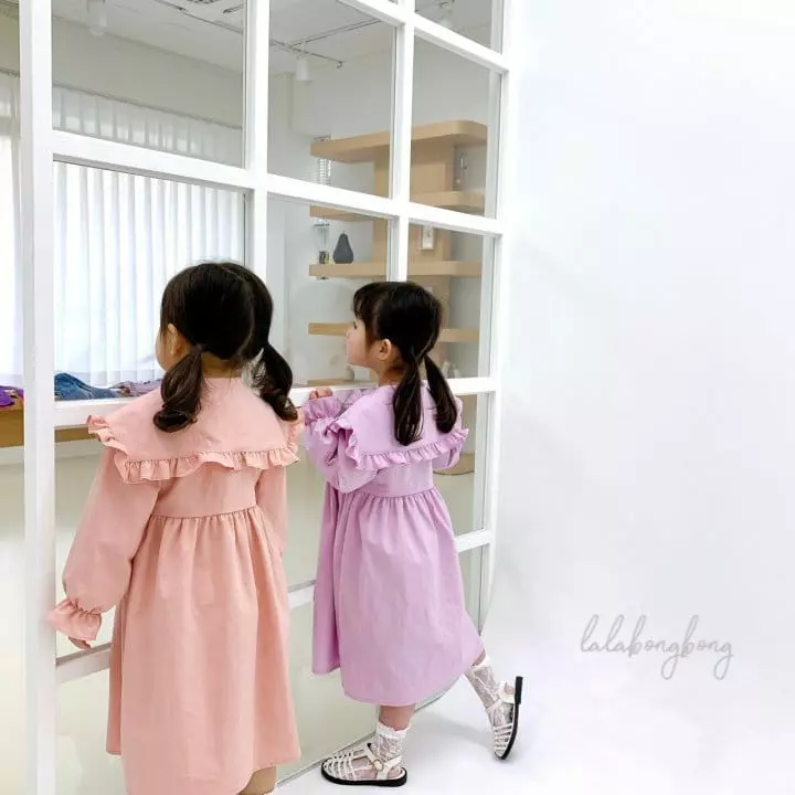 Lalabongbong - Korean Children Fashion - #designkidswear - Barbie Collar One-piece - 5