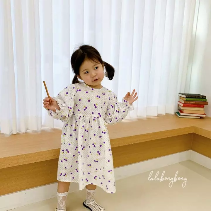 Lalabongbong - Korean Children Fashion - #childrensboutique - Cherry One-piece - 4