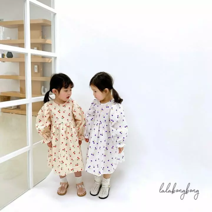 Lalabongbong - Korean Children Fashion - #fashionkids - Cherry One-piece - 6