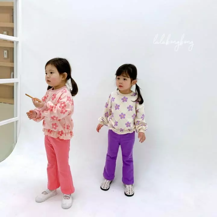 Lalabongbong - Korean Children Fashion - #discoveringself - Floral Top Bottom Set - 4
