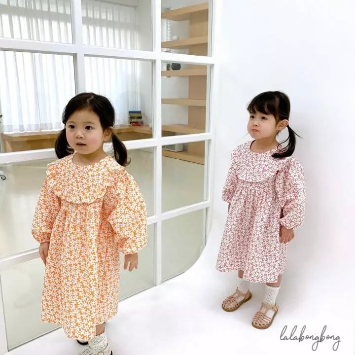 Lalabongbong - Korean Children Fashion - #fashionkids - Flower One-piece - 9