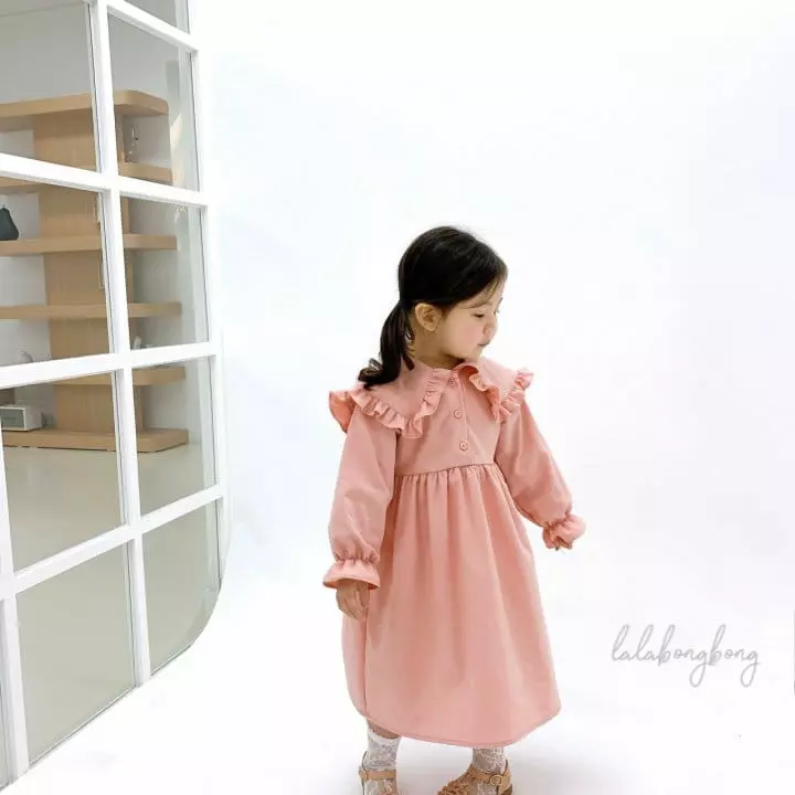 Lalabongbong - Korean Children Fashion - #kidsshorts - Barbie Collar One-piece - 8