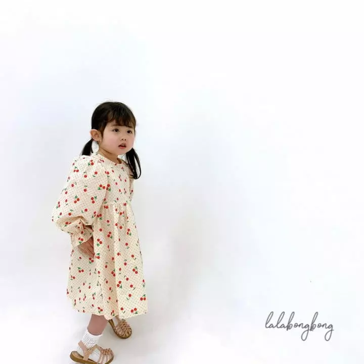 Lalabongbong - Korean Children Fashion - #kidsshorts - Cherry One-piece - 7