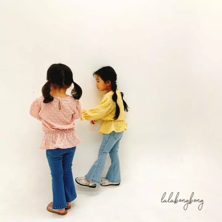 Lalabongbong - Korean Children Fashion - #kidsshorts - Pintuck Jeans - 3
