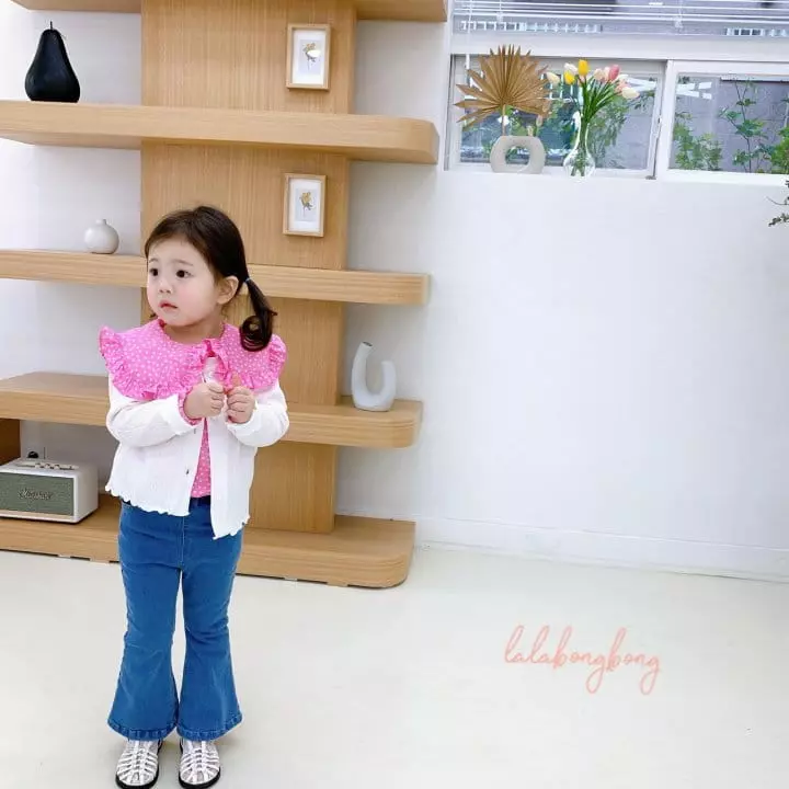 Lalabongbong - Korean Children Fashion - #kidsshorts - Lala Denim Bootscut Pants - 2