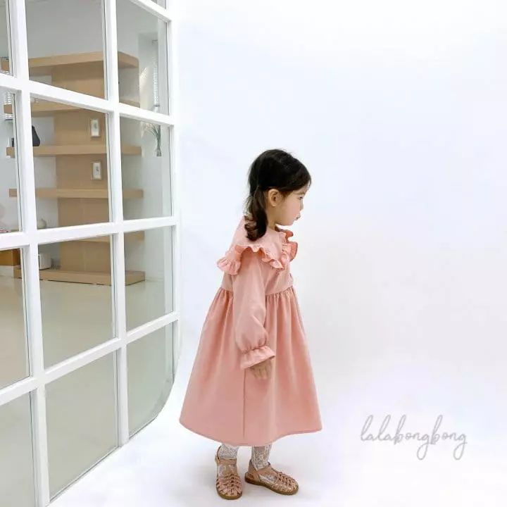 Lalabongbong - Korean Children Fashion - #kidsstore - Barbie Collar One-piece - 9