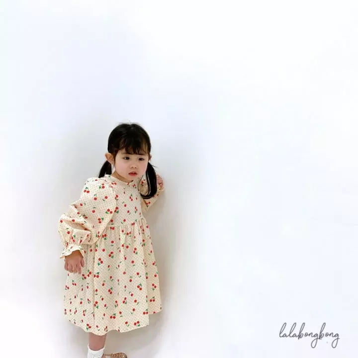 Lalabongbong - Korean Children Fashion - #kidsstore - Cherry One-piece - 8