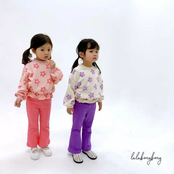 Lalabongbong - Korean Children Fashion - #kidsstore - Floral Top Bottom Set - 6