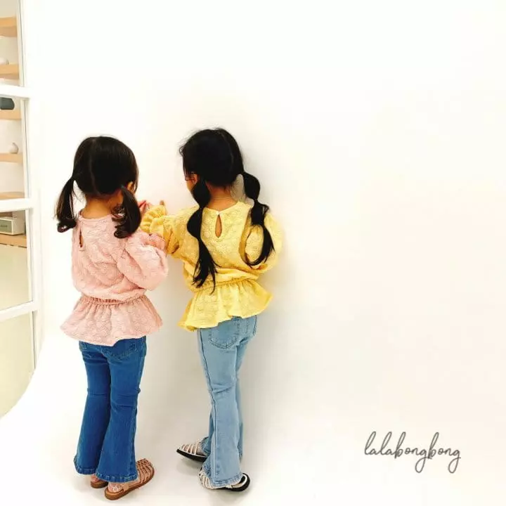 Lalabongbong - Korean Children Fashion - #kidsshorts - Pintuck Jeans - 4