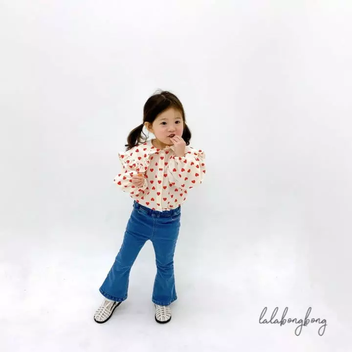 Lalabongbong - Korean Children Fashion - #kidsstore - Hear Collar Blouse