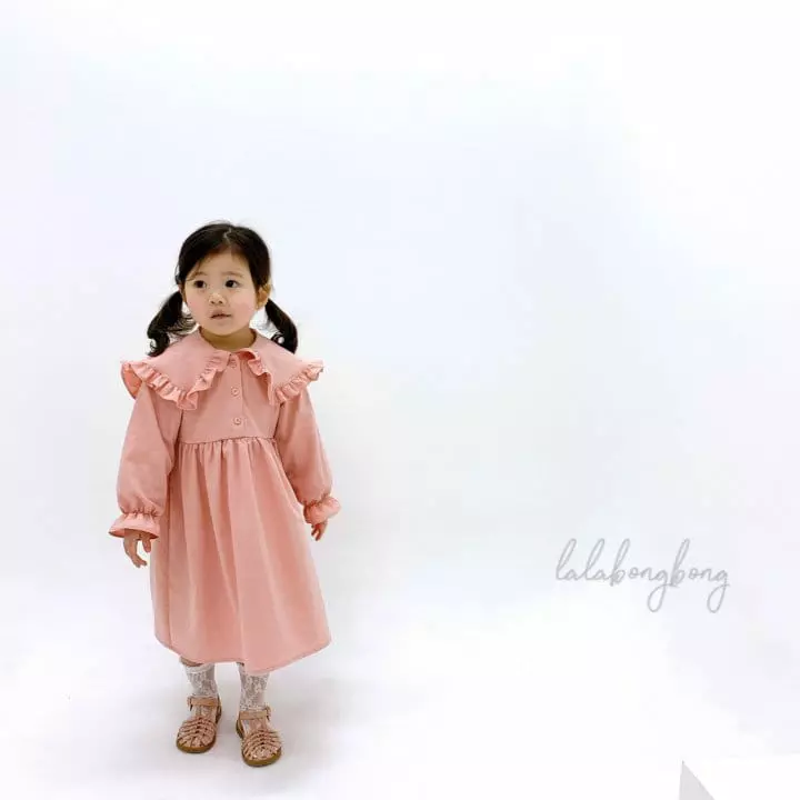 Lalabongbong - Korean Children Fashion - #kidzfashiontrend - Barbie Collar One-piece - 10