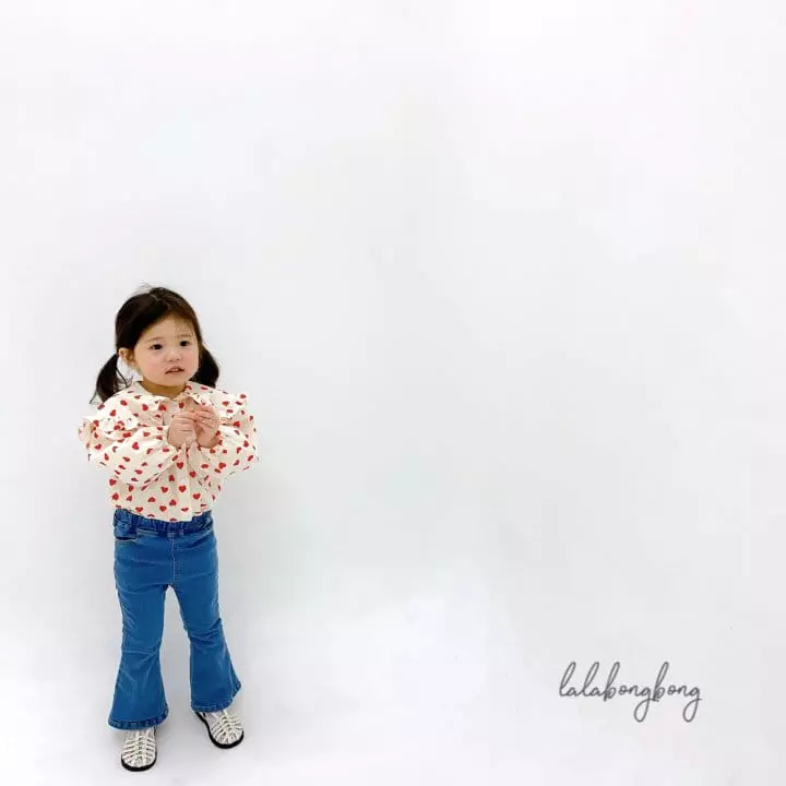 Lalabongbong - Korean Children Fashion - #kidzfashiontrend - Hear Collar Blouse - 2