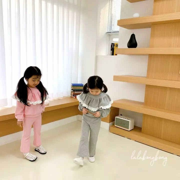 Lalabongbong - Korean Children Fashion - #littlefashionista - Candy Frill Top Bottom Set - 8
