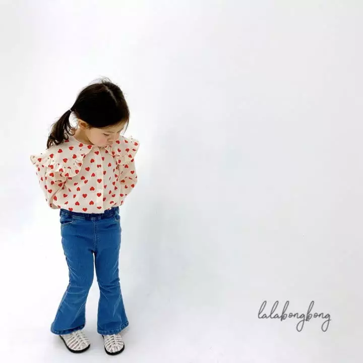 Lalabongbong - Korean Children Fashion - #Kfashion4kids - Hear Collar Blouse - 4