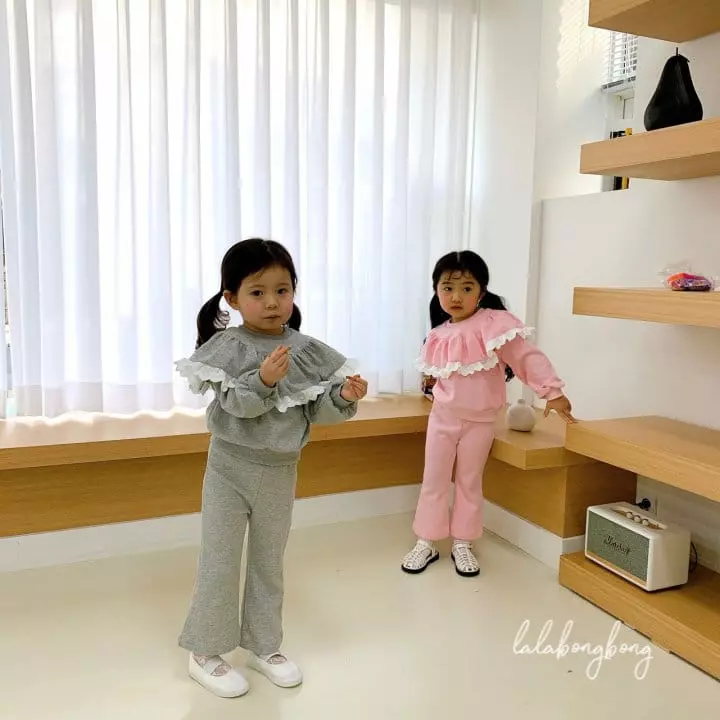 Lalabongbong - Korean Children Fashion - #magicofchildhood - Candy Frill Top Bottom Set - 9