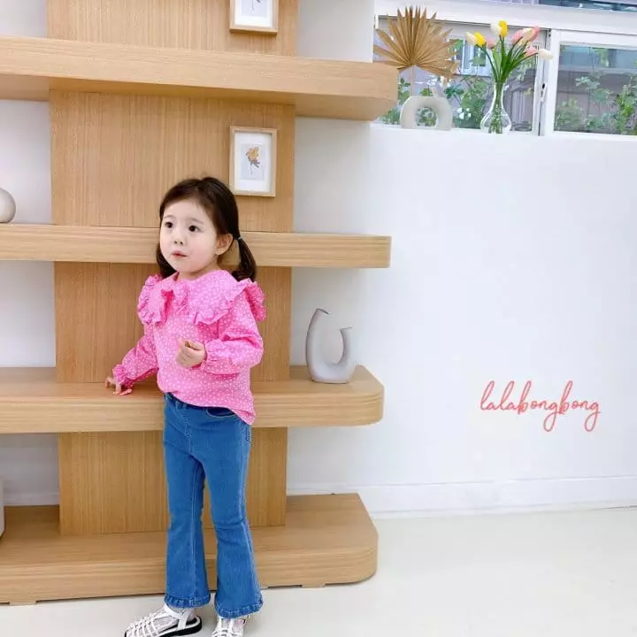 Lalabongbong - Korean Children Fashion - #magicofchildhood - Lala Denim Bootscut Pants - 7
