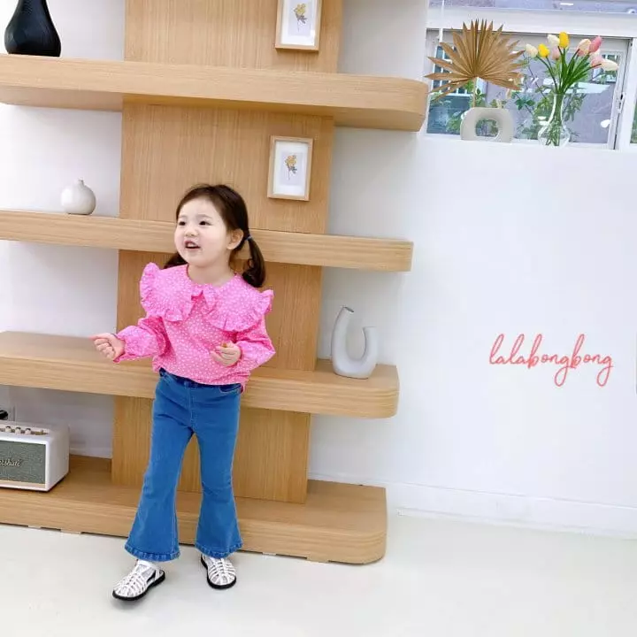 Lalabongbong - Korean Children Fashion - #minifashionista - Lala Denim Bootscut Pants - 8