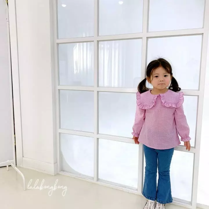 Lalabongbong - Korean Children Fashion - #minifashionista - Check Girl Blouse - 7