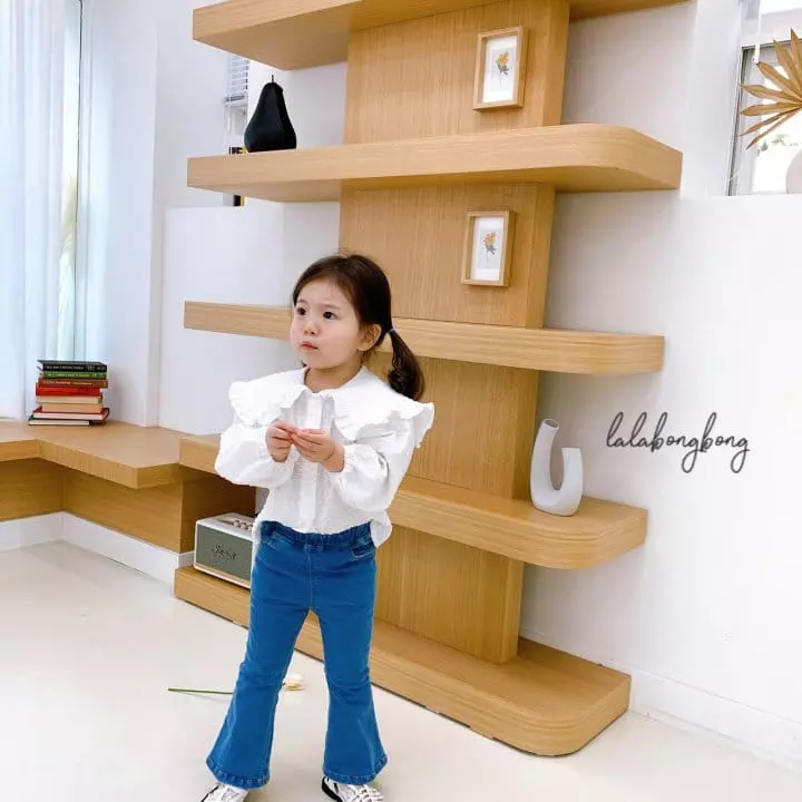 Lalabongbong - Korean Children Fashion - #prettylittlegirls - Lala Denim Bootscut Pants - 9