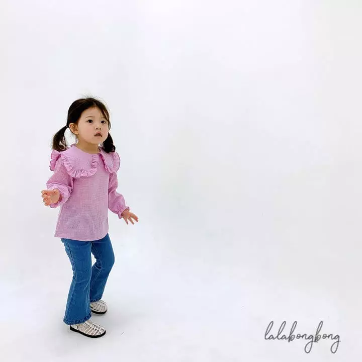 Lalabongbong - Korean Children Fashion - #prettylittlegirls - Check Girl Blouse - 8