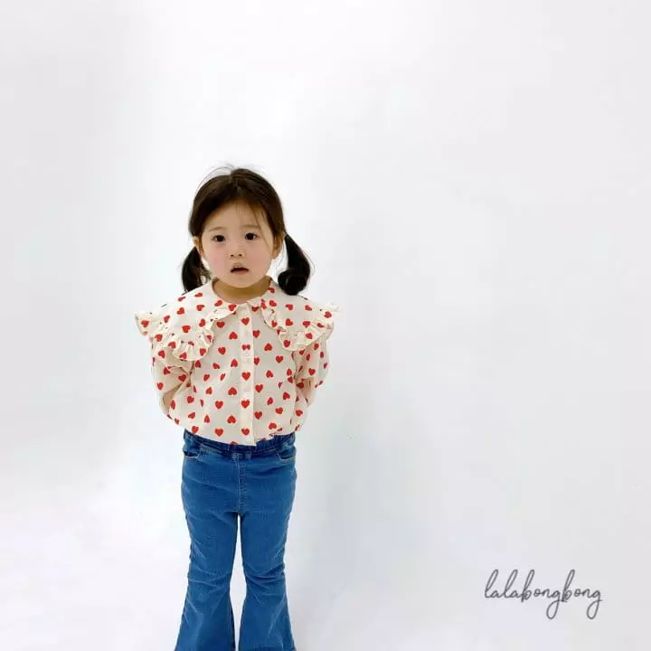 Lalabongbong - Korean Children Fashion - #stylishchildhood - Hear Collar Blouse - 10