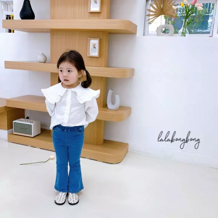 Lalabongbong - Korean Children Fashion - #todddlerfashion - Lala Denim Bootscut Pants - 10