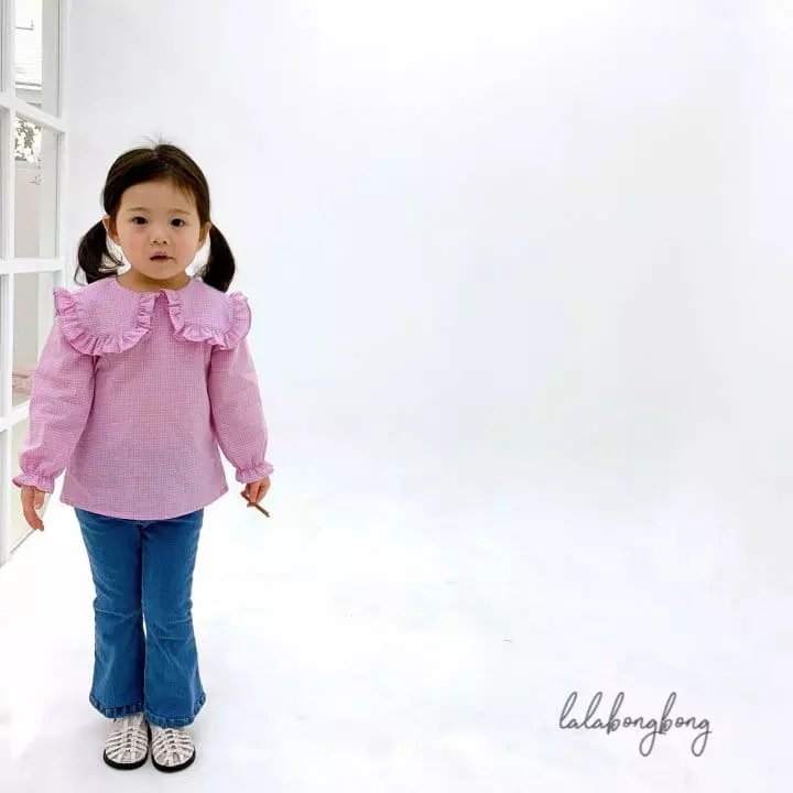 Lalabongbong - Korean Children Fashion - #todddlerfashion - Check Girl Blouse - 9