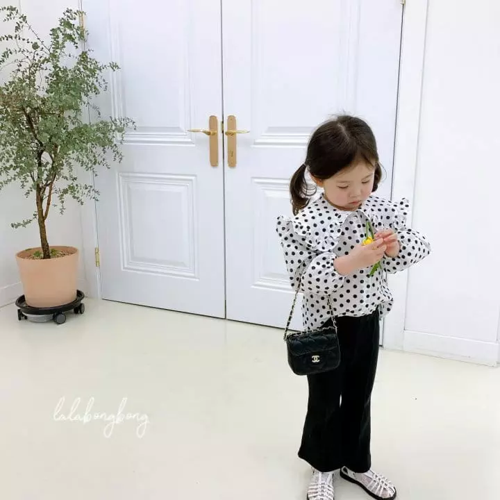 Lalabongbong - Korean Children Fashion - #todddlerfashion - Dot Collar Blouse - 7