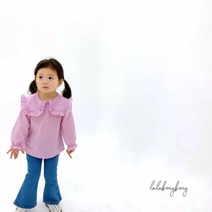 Lalabongbong - Korean Children Fashion - #toddlerclothing - Check Girl Blouse - 10