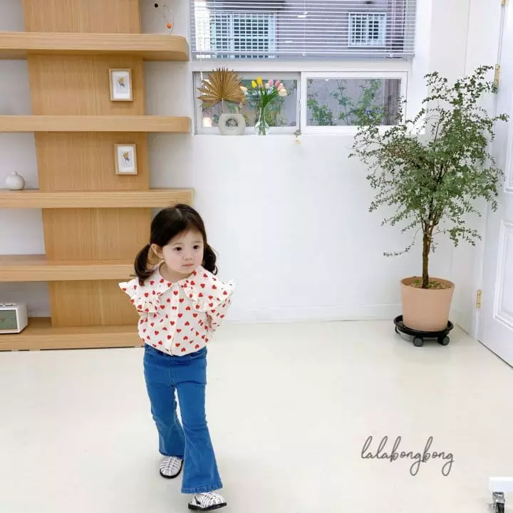 Lalabongbong - Korean Children Fashion - #toddlerclothing - Hear Collar Blouse - 9