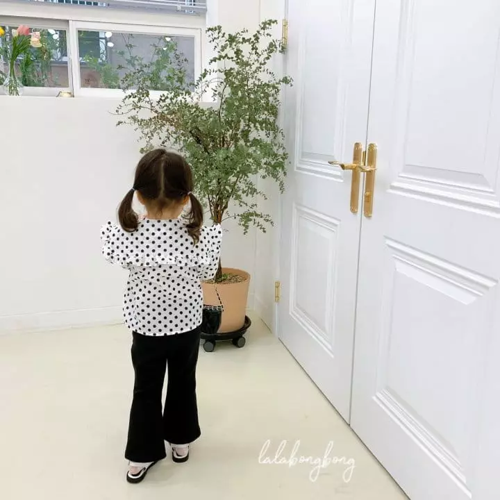 Lalabongbong - Korean Children Fashion - #toddlerclothing - Dot Collar Blouse - 8