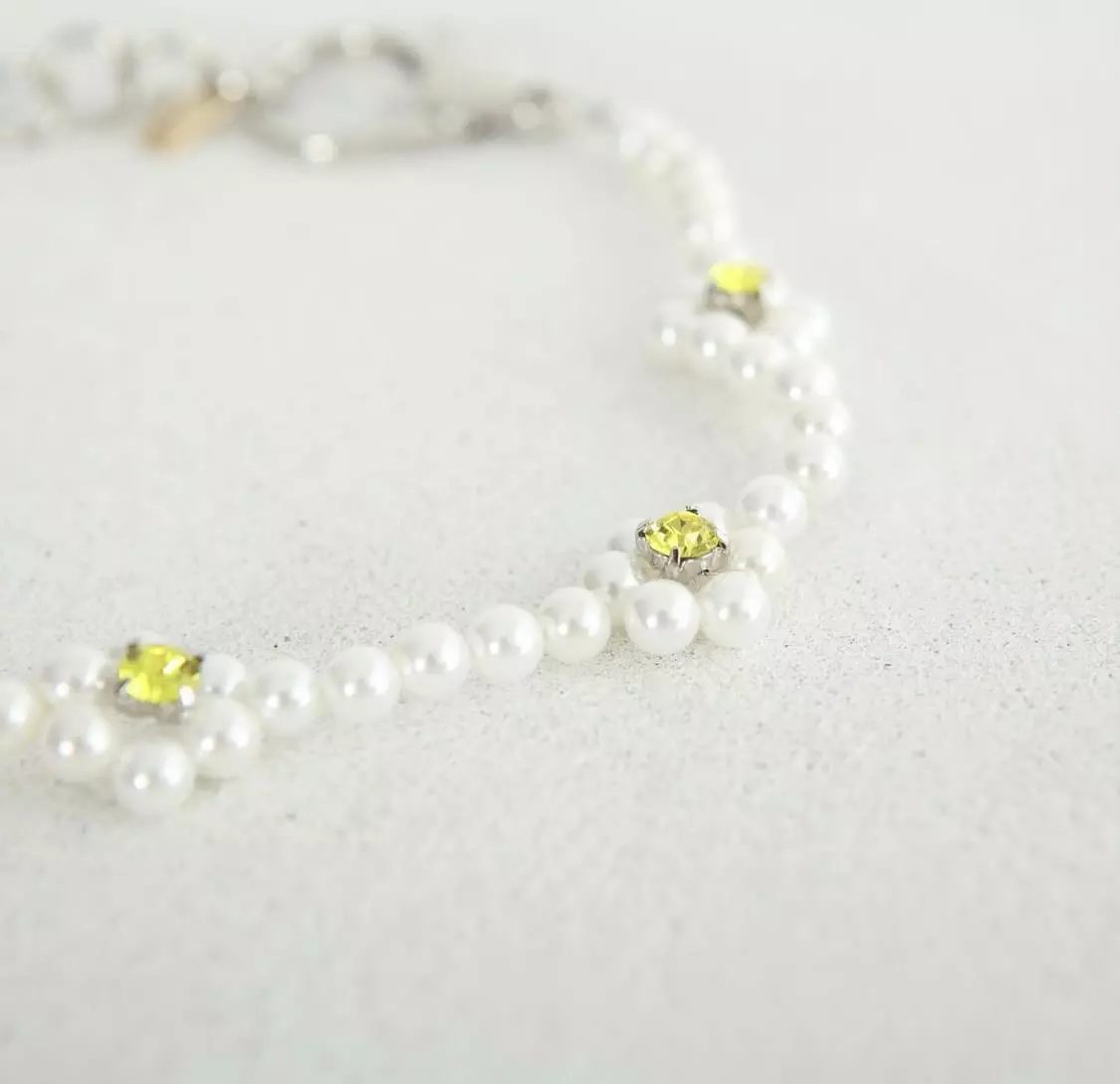 Lartrow - Korean Women Fashion - #womensfashion - Pearl Flower Necklace - 11