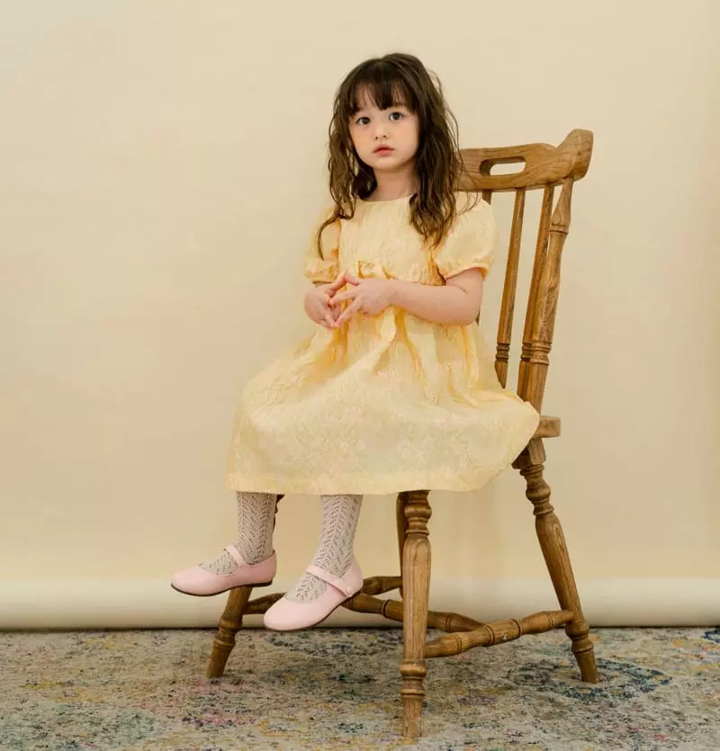 Le Bev - Korean Children Fashion - #magicofchildhood - Melli Jacuard One-piece - 2