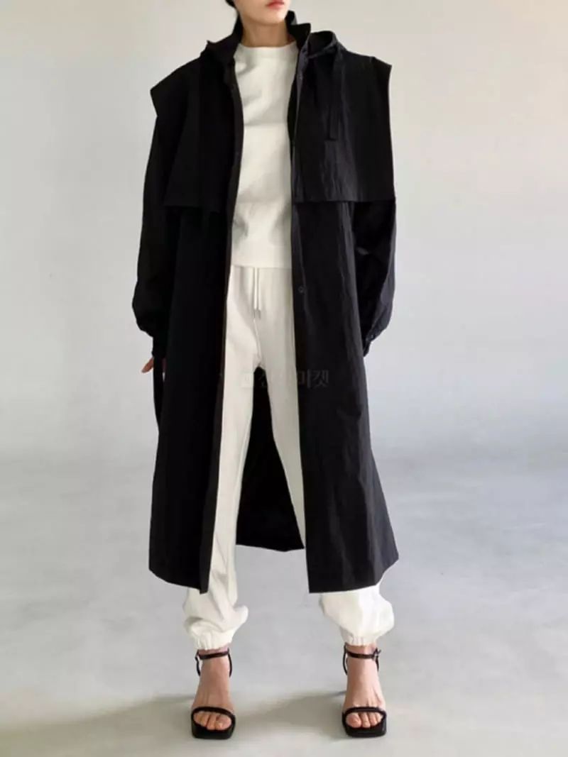 Le-Ppl - Korean Women Fashion - #momslook - Rough Hoody Bomber Jacket