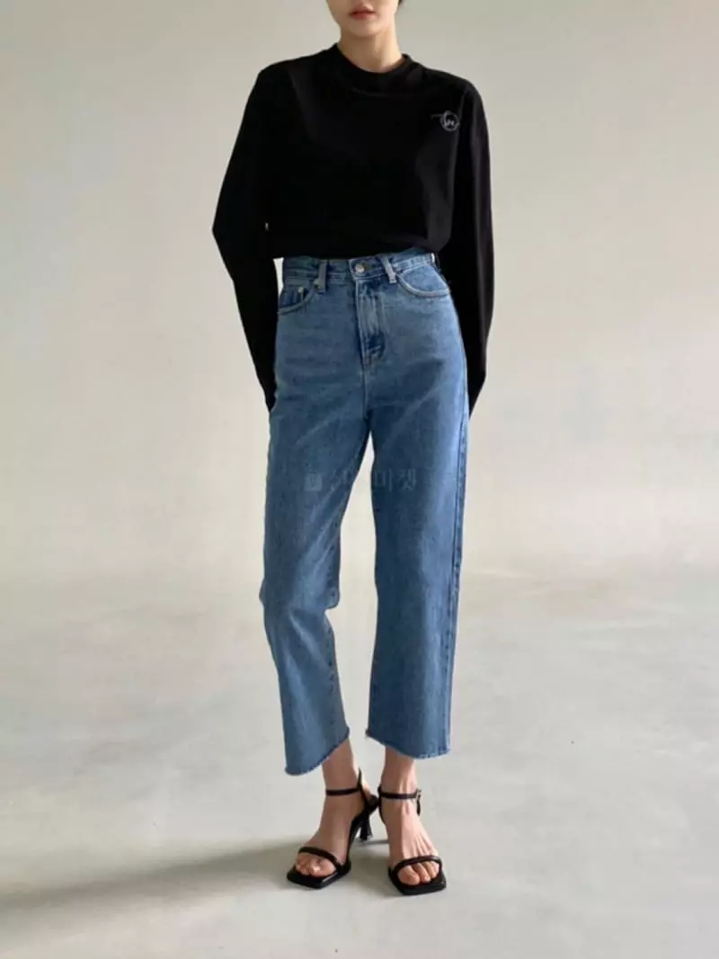 Le-Ppl - Korean Women Fashion - #momslook - Stand Jeans - 2