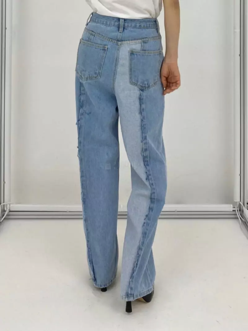 Le-Ppl - Korean Women Fashion - #momslook - Cutting Jeans