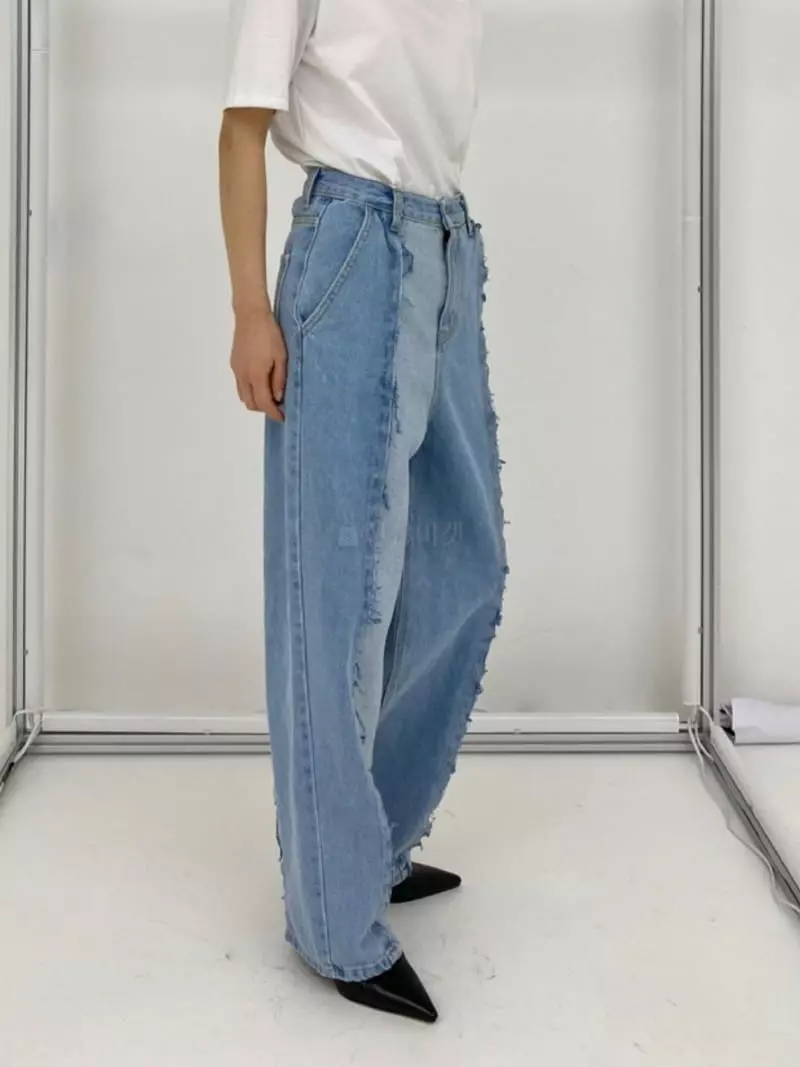 Le-Ppl - Korean Women Fashion - #momslook - Cutting Jeans - 2