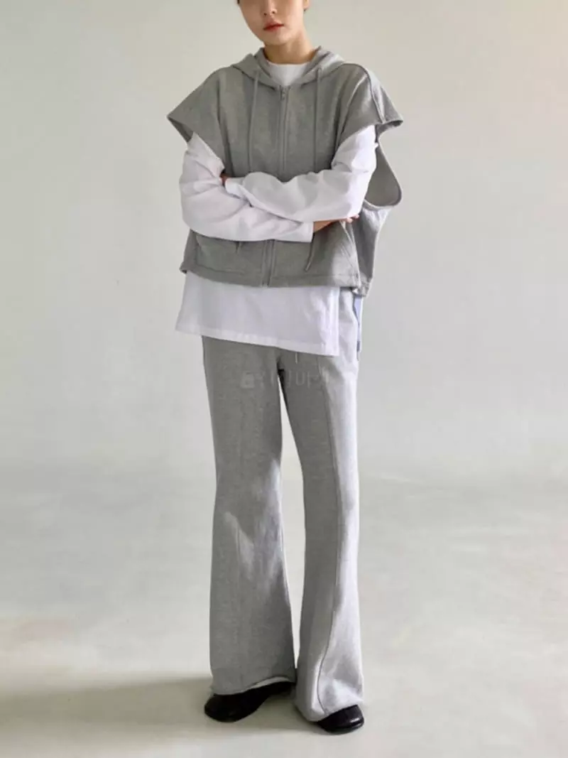 Le-Ppl - Korean Women Fashion - #vintageinspired - Vera Hoody Sweatshirt Zip-up