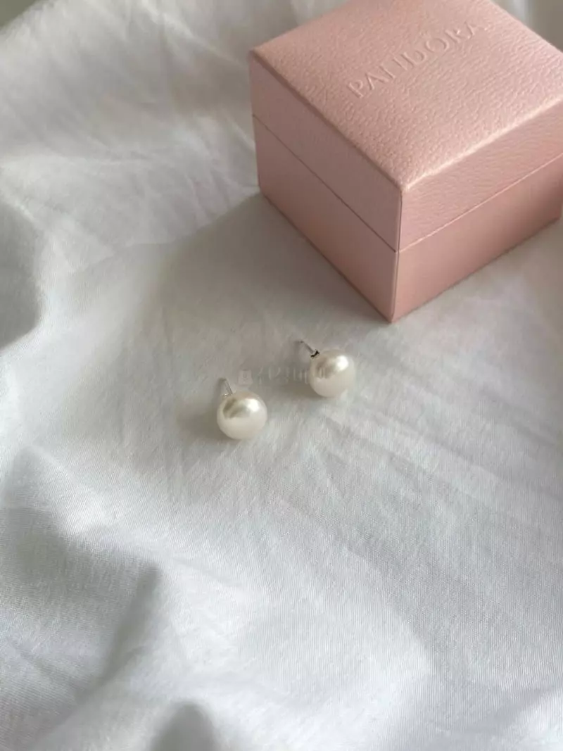 Lemei - Korean Women Fashion - #momslook - Silver 925 10mm Pearl Earrings - 3