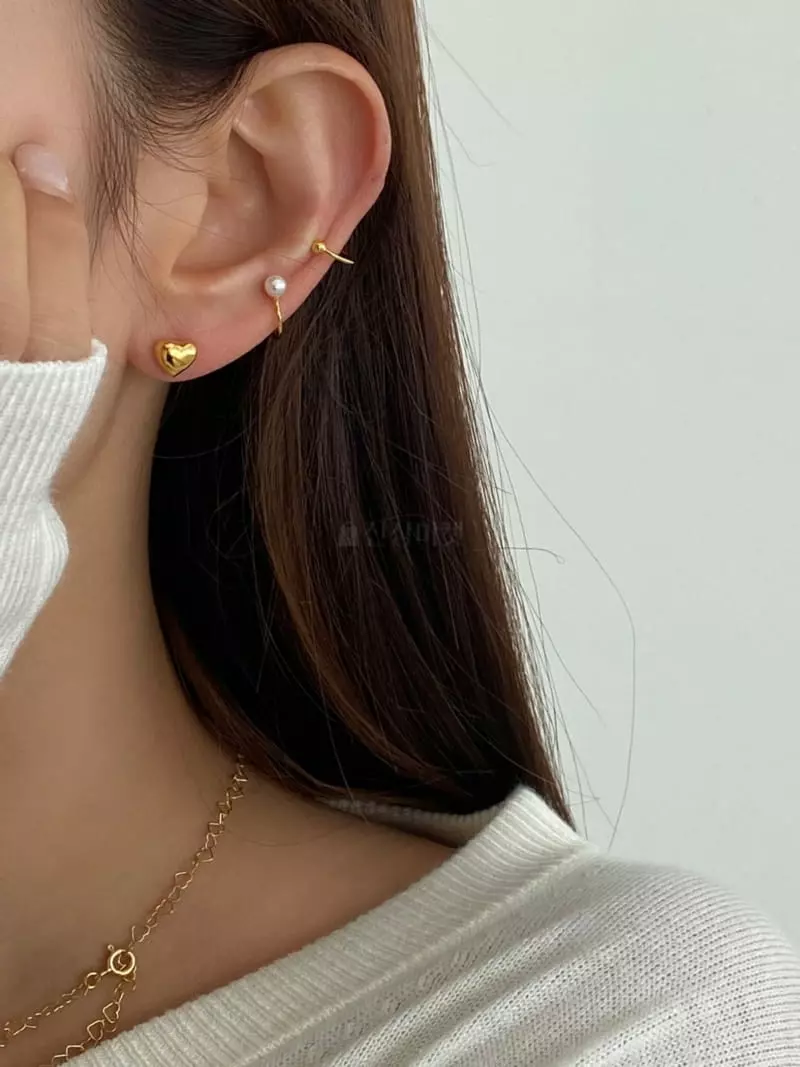 Lemei - Korean Women Fashion - #womensfashion - Silver 925 Heart Earrings - 4