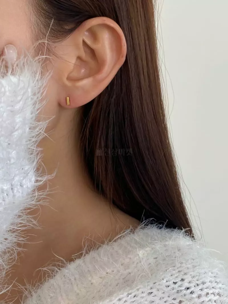 Lemei - Korean Women Fashion - #momslook - Silver 925 Simple Earrings - 3